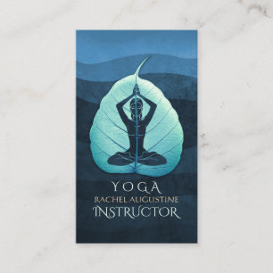 YOGA Instructor Meditation Pose Bodhi Leaf Cutting Terminkarte