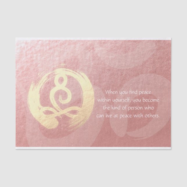 Yoga Instructor Meditation Pose Heiler ZEN Quotes Seidenpapier (Vorderseite)