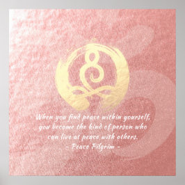 Yoga Instructor Meditation Pose Quotes Zen OM-Zeic Poster