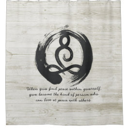 Yoga Instructor Meditation Pose Zen Symbol Quotes Duschvorhang