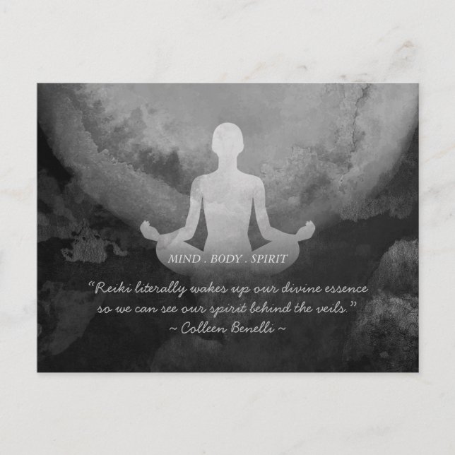 Yoga Instructor Meditation Pose Zen Symbol Quotes Postkarte (Vorderseite)