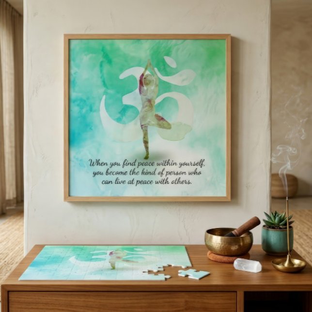 YOGA Instructor Meditation Tree Pose Om Sign Quote (Von Creator hochgeladen)