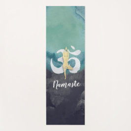 Yoga Instructor Meditation Tree Posture OM Symbol Yogamatte
