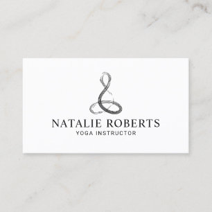 Yoga Instructor Meditor Logo Minimalistisch Visitenkarte