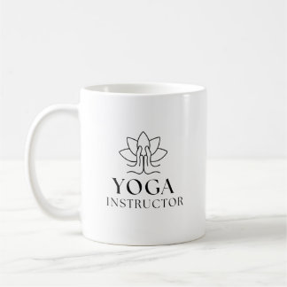 Yoga Instructor Minimalistisch Lotus Kaffeetasse