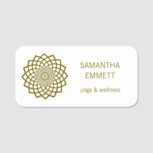 Yoga Instructor Minimalistisch Mandala Modern Namensschild