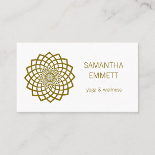 Yoga Instructor Minimalistisch Mandala Visitenkart Visitenkarte