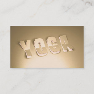 Yoga Instructor Modern Gold 3D Paper Cut Text Look Visitenkarte