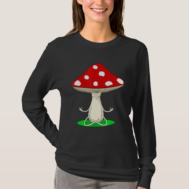 Yoga Instructor Mushroom Collector Mycology Fitnes T-Shirt (Vorderseite)