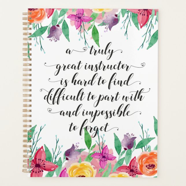 Yoga Instructor Office gift Instructor Gecoacht Planer (Vorderseite)