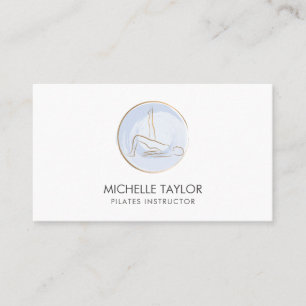 Yoga Instructor Pilates Fitness Moderner Fitness B Visitenkarte