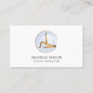 Yoga Instructor Pilates Fitness Moderner Fitness B Visitenkarte