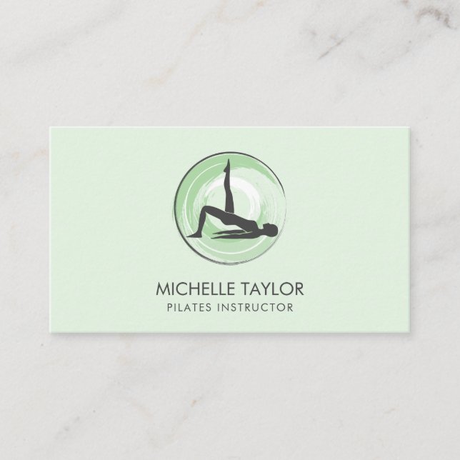 Yoga Instructor Pilates Fitness Moderner Namaste B Visitenkarte (Vorderseite)