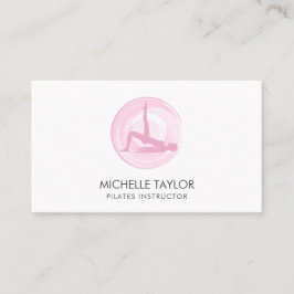 Yoga Instructor Pilates Fitness Moderner Namaste B Visitenkarte