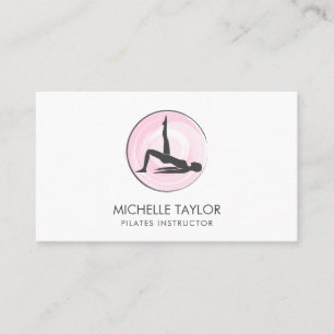 Yoga Instructor Pilates Fitness Moderner Namaste B Visitenkarte