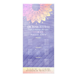YOGA Instructor Price List Gold Mandala Werbekarte