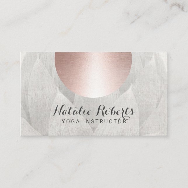 Yoga Instructor Rose Gold Circus Visitenkarte (Vorderseite)