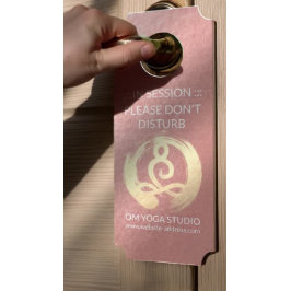 Yoga Instructor Rose & Gold Meditation Pose ZEN OM Türanhänger