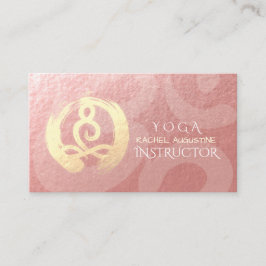 Yoga Instructor Rose Gold Meditation Pose ZEN OM Visitenkarte