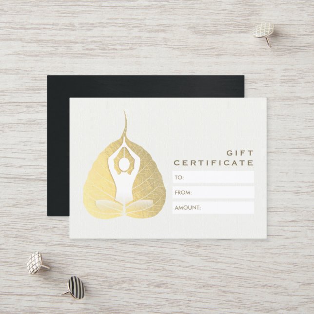 YOGA Instructor Studio Certificat cadeau Bodhi Lea (Devant/Arrière en situation)