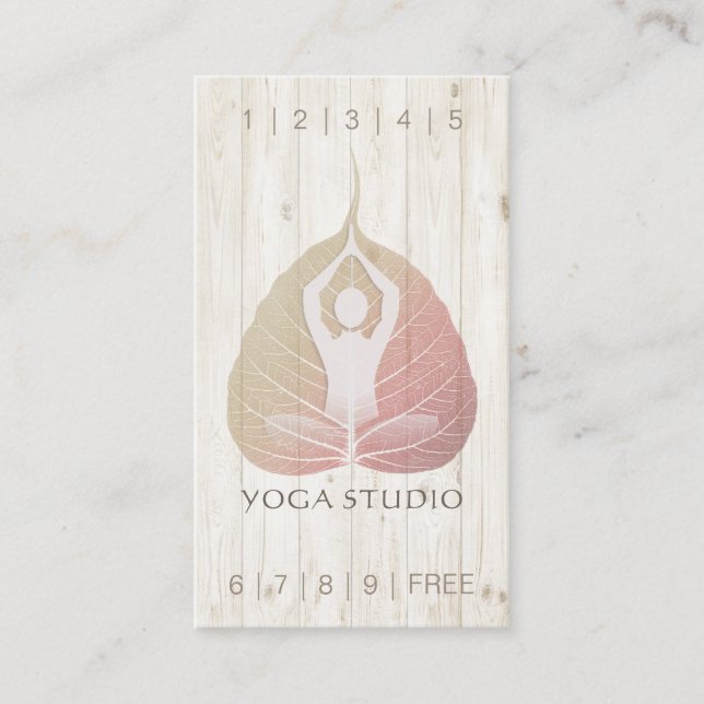 YOGA Instructor Studio Loyalty Punch Bodhi Leaf Treuekarte (Vorderseite)
