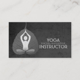 Yoga Instructor Studio Meditation Pose Bodhi Leaf Visitenkarte