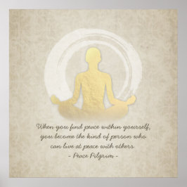 Yoga Instructor Studio Quotes Easy Pose ZEN Symbol Poster