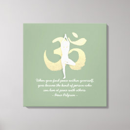 Yoga Instructor Studio Quotes Tree Pose OM Symbol Leinwanddruck