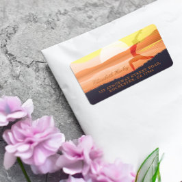 Yoga Instructor Sun Salutation Crescent Moon Pose Adressaufkleber