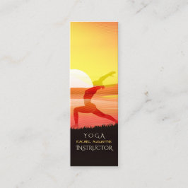 Yoga Instructor Sun Salutation Crescent Moon Pose Mini Visitenkarte