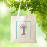 Yoga Instructor Tree of Life Tragetasche<br><div class="desc">Diese dekorative Totentasche zeichnet sich durch den Druck eines regenbogenfarbenen Baumes des Lebens aus. Das originelle Design wurde aus Mosaik gemacht, wobei viele winzige Glasstücke in lebhaften Farben verwendet wurden. Fügen Sie Ihre Daten hinzu, um diese Tasche zu personalisieren. Weil wir unsere eigenen Kunstwerke erstellen, werden Sie dieses exakte Bild...</div>