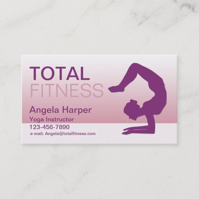 Yoga Instructor Visitenkarte (Vorderseite)