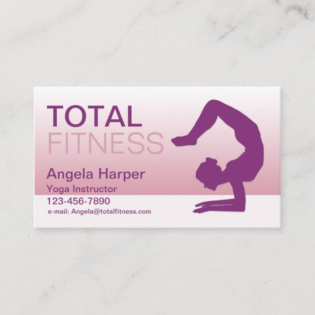 Yoga Instructor Visitenkarte (Vorderseite)