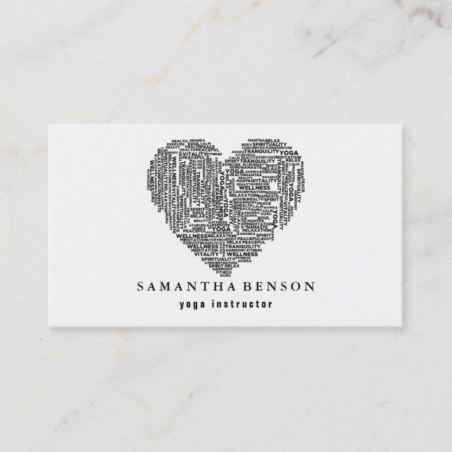 Yoga Instructor Visitenkarte (Vorderseite)