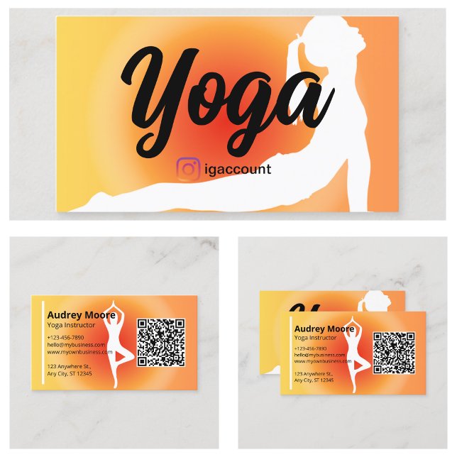 Yoga Instructor Vorlagen Visitenkarte (Yoga Instructor Templates Business Card
)