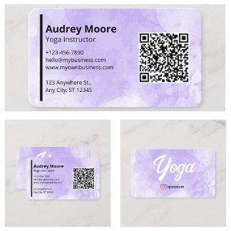 Yoga Instructor Vorlagen Visitenkarte