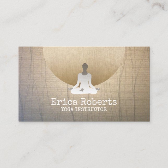 Yoga Instructor Wellness Medizin Vintag Visitenkarte (Vorderseite)