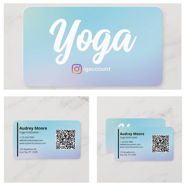 Yoga Instructor Yoga Studios Beruflich Visitenkarte (Yoga Instructor Yoga Studios Professional Business Card
)