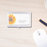 Yoga-Instruktor für Sonnenblumen Visitenkarten Dose<br><div class="desc">Diese florale Visitenkarte ist mit einer gelben Aquarellsonnenblume und moderner Typografie dekoriert. Einfach anpassbar. Es gibt passende Visitenkarten in meinem Geschäft,  Original Watercolor © Michele Davies.</div>