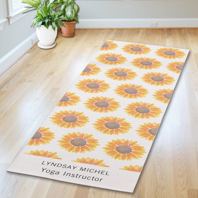 Yoga-Instruktor für Sonnenblumen Yogamatte (Von Creator hochgeladen)
