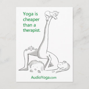 Yoga ist billiger als ein Therapeut Postkarte