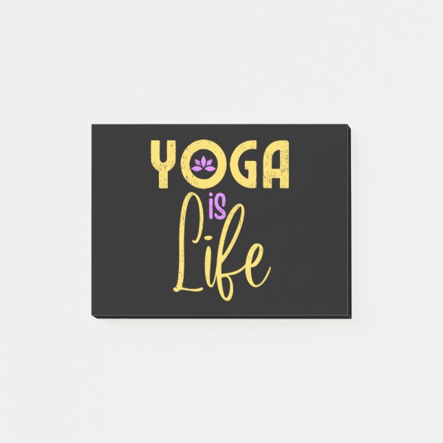 Yoga ist die Yoga Meditation Post-it Klebezettel (Vorderseite)