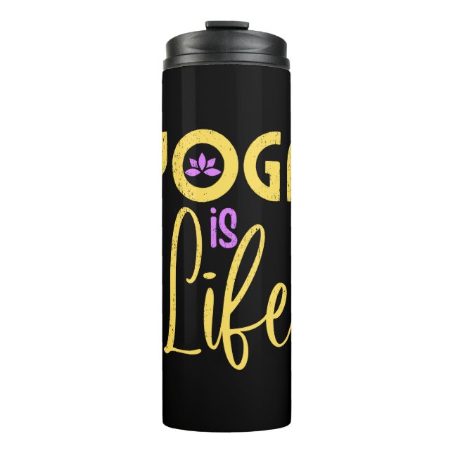 Yoga ist die Yoga Meditation Thermosbecher (Vorderseite)