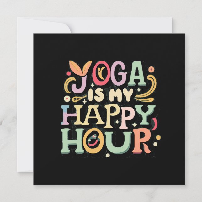 Yoga ist meine glückliche Stunde Einladung (Vorderseite)