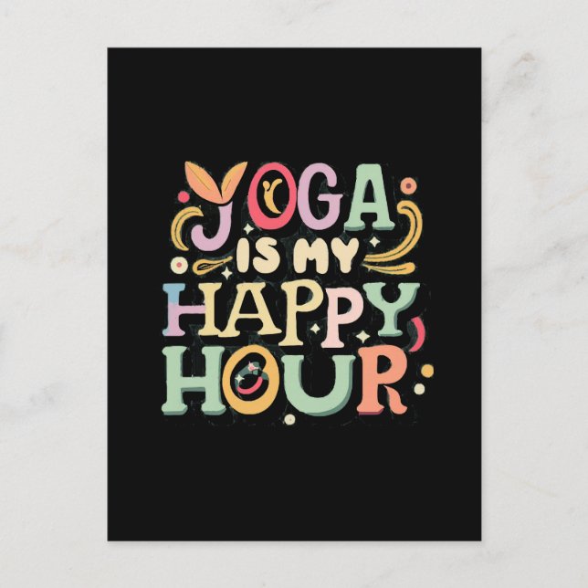 Yoga ist meine glückliche Stunde Postkarte (Vorderseite)