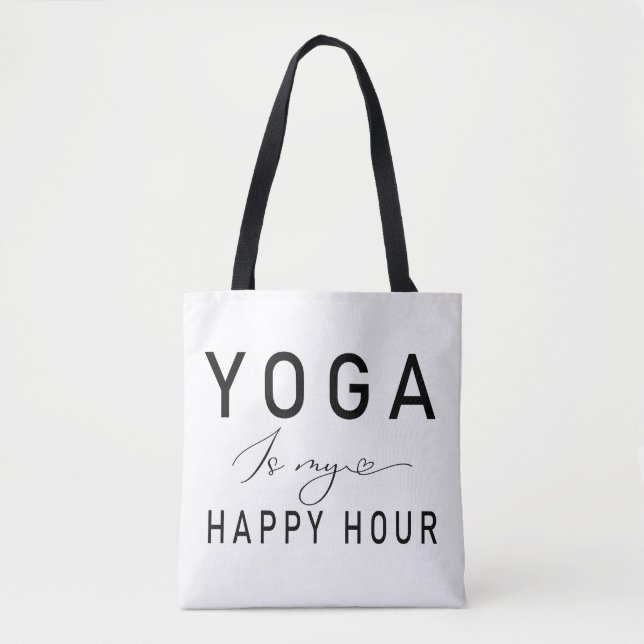 Yoga ist meine Happy Hour Tasche (Vorderseite)
