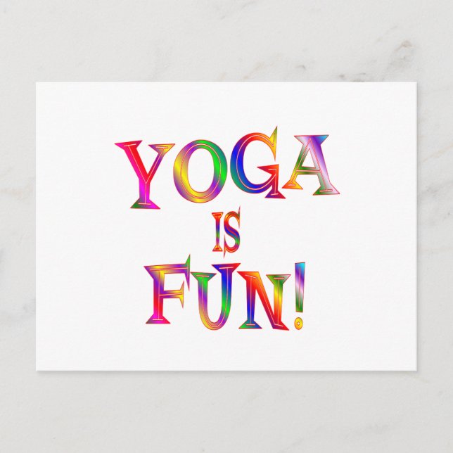Yoga ist Spaß Postkarte (Vorderseite)