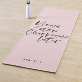 Yoga jetzt Champagne Spater Fun Girly Pink Yogamatte