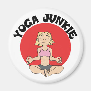 Yoga-Junkie-Geschenk Magnet