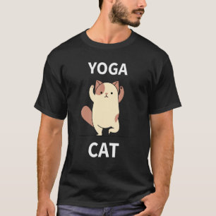 Yoga-Katze Entspannung Meditation Namaste T-Shirt